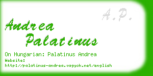 andrea palatinus business card